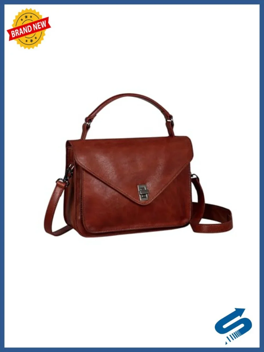 Genuine Leather Satchel Crossbody Bag Shoulder Tote Top Handle Purse